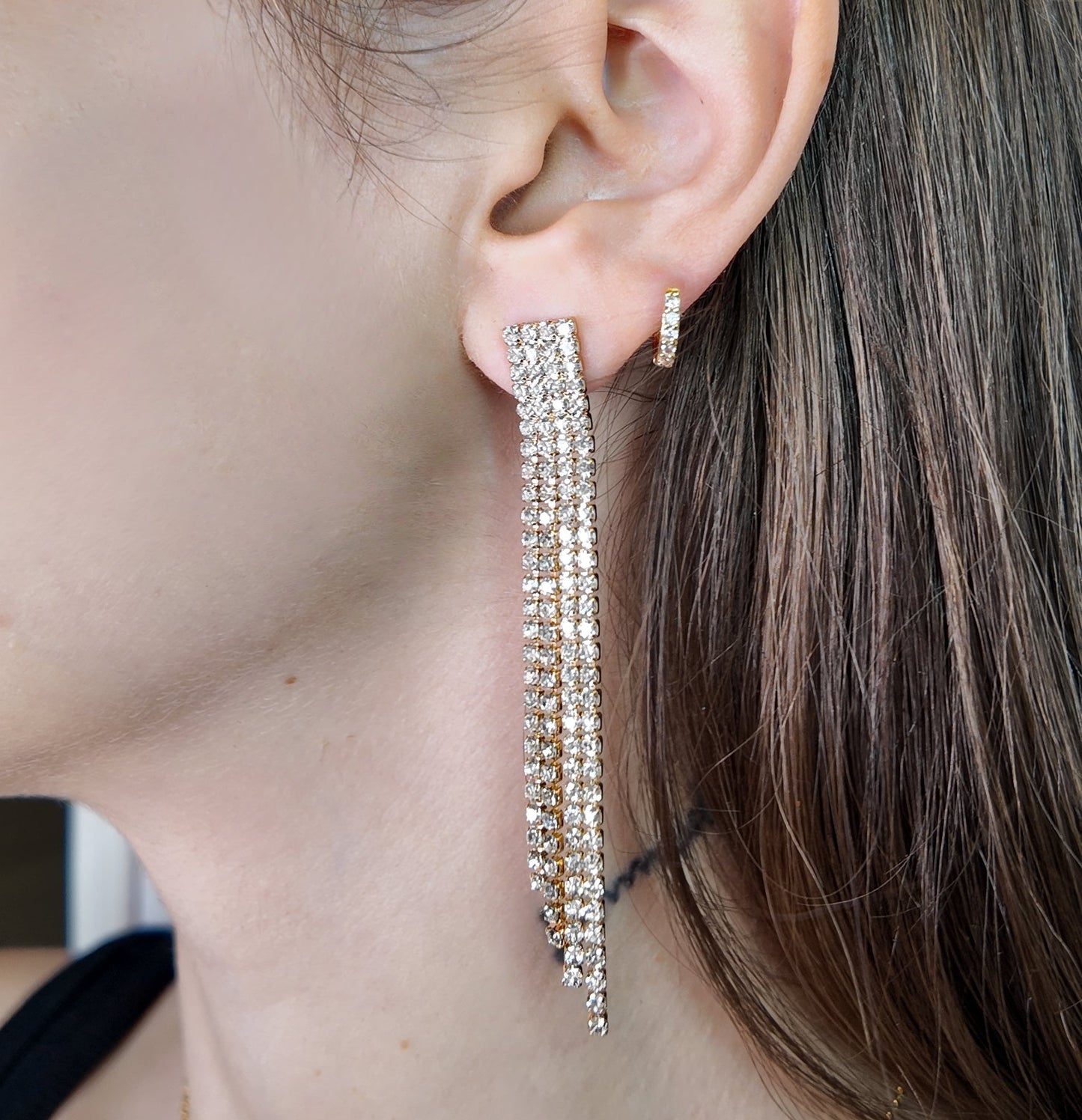 Glamour Tennis pendant earrings