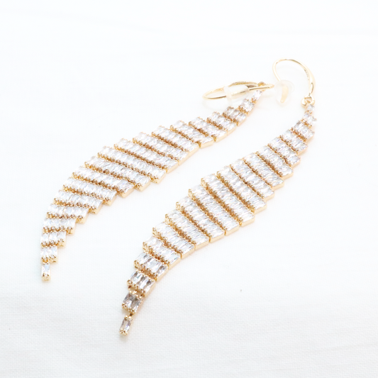 Foliage drop earrings